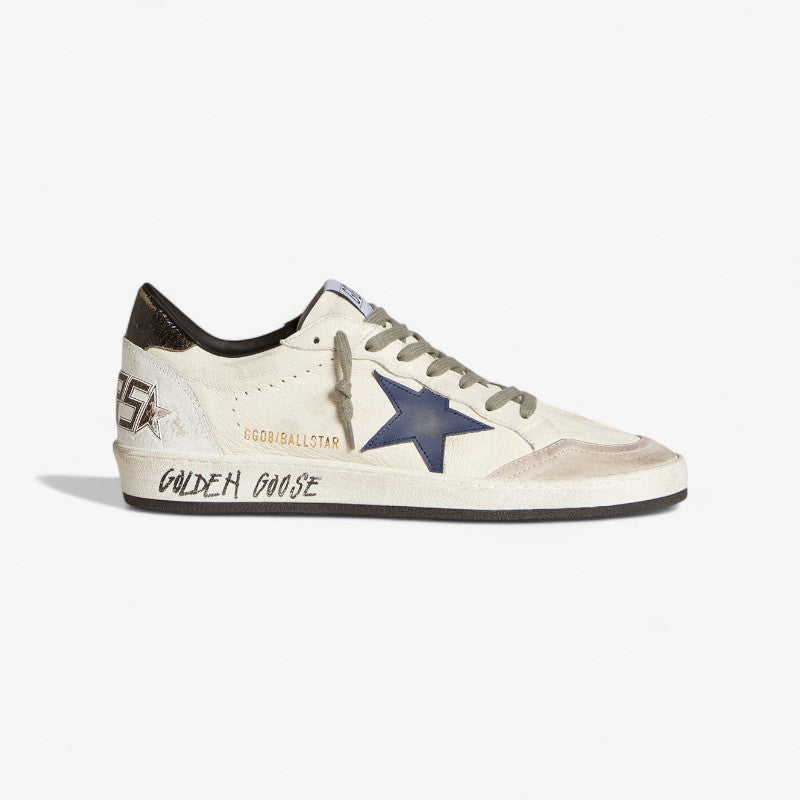 Golden Goose Ball Star – Navy Star & “Golden Goose” Graffiti Sole