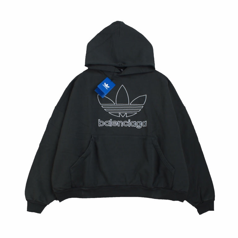 BALENCIAGA x ADIDAS HOODIE BLACK