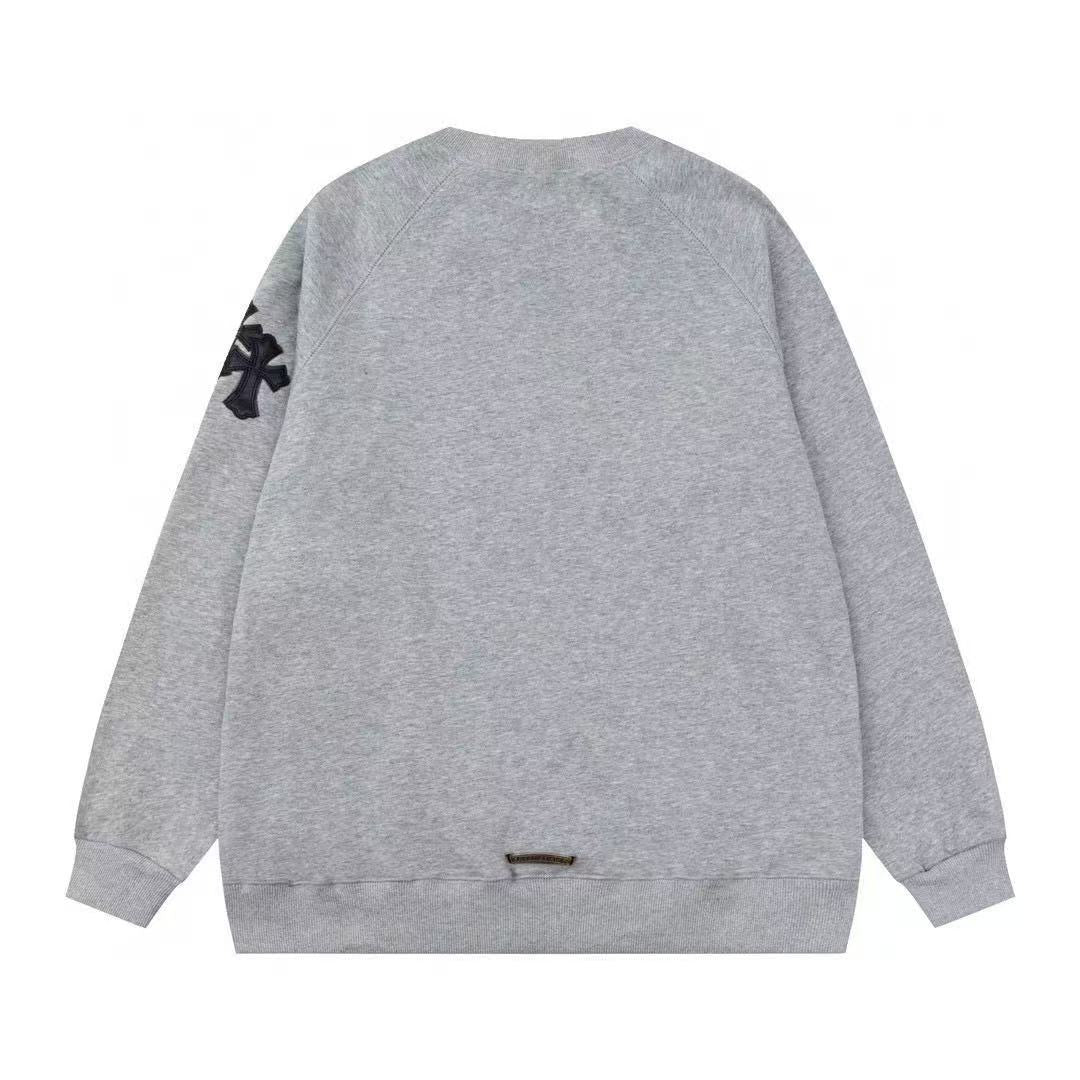CHROME HEARTS CROSS PATCH SWEATSHIRT GREY