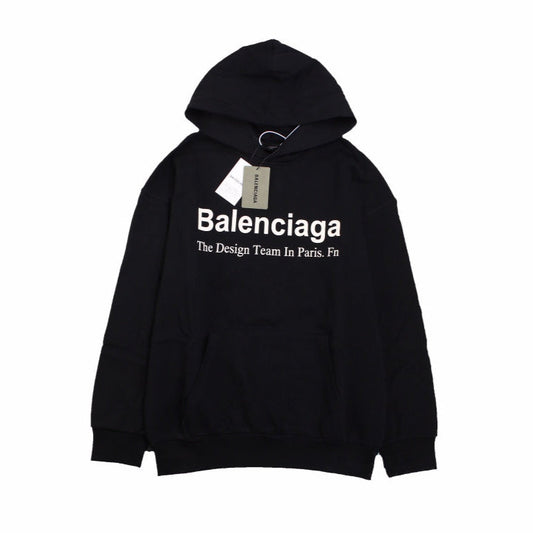 BALENCIAGA PARIS TEAM HOODIE BLACK