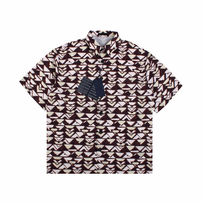 BALENCIAGA PATTERNED SHORT SLEEVE SHIRT