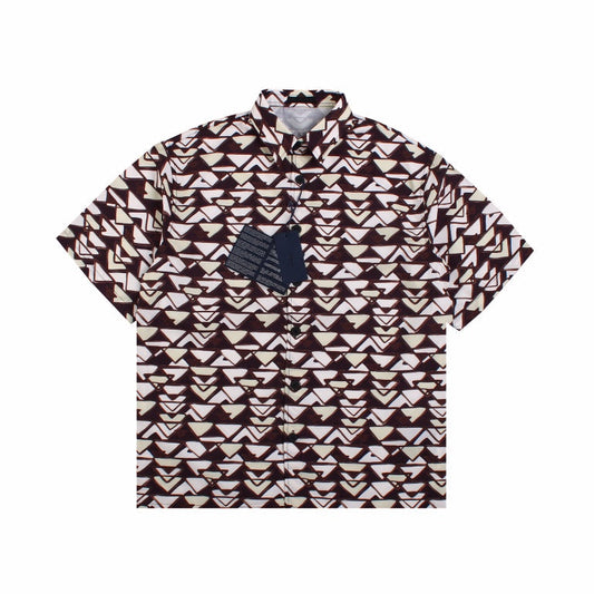 BALENCIAGA PATTERNED SHORT SLEEVE SHIRT