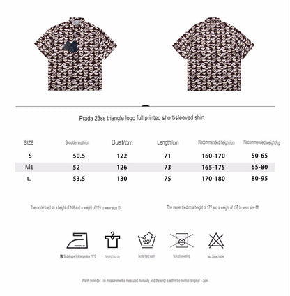 BALENCIAGA PATTERNED SHORT SLEEVE SHIRT