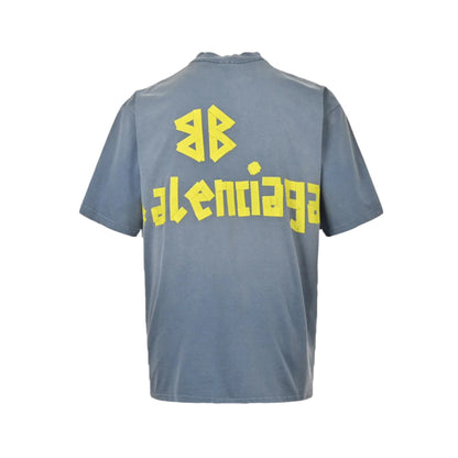 BALENCIAGA VINTAGE LOGO T-SHIRT BLUE