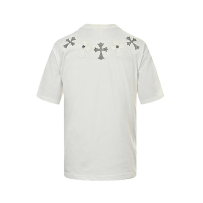 CHROME HEARTS CROSS PATCH COLLAR T-SHIRT WHITE