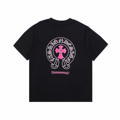 CHROME HEARTS HORSE SHOE LOGO T-SHIRT BLACK PINK