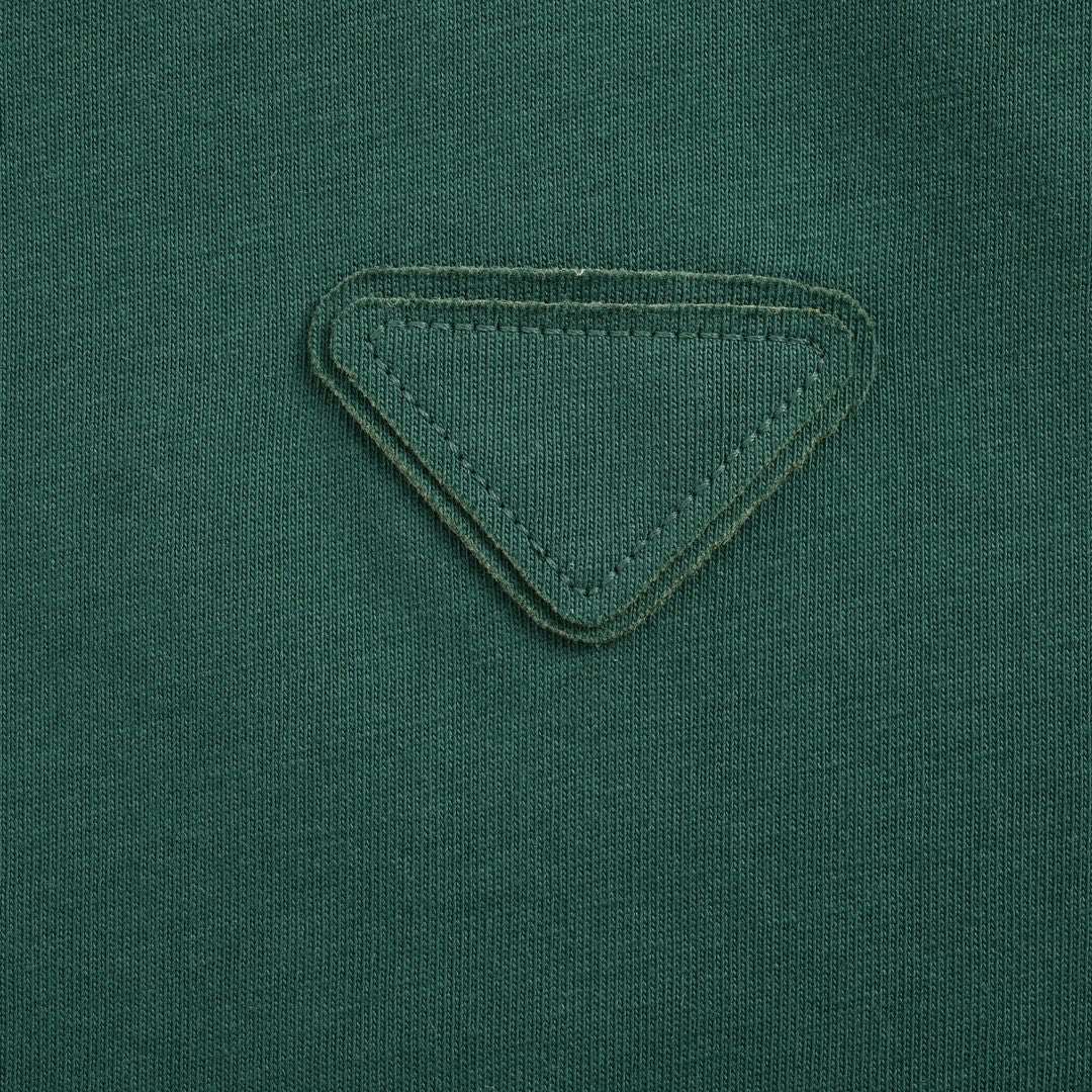 Prada Green Contrast Trim T-Shirt