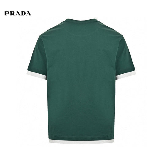 Prada Green Double Layer T-Shirt