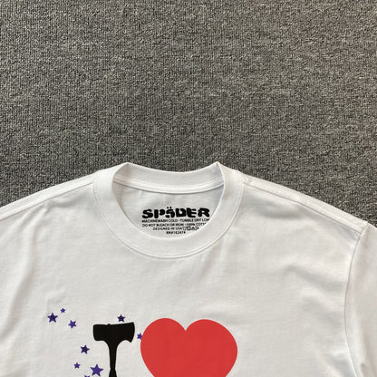 SP5DER I HEART SP5DER TEE WHITE