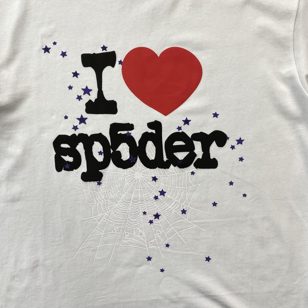 SP5DER I HEART SP5DER TEE WHITE