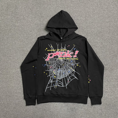 SP5DER P*NK HOODIE BLACK