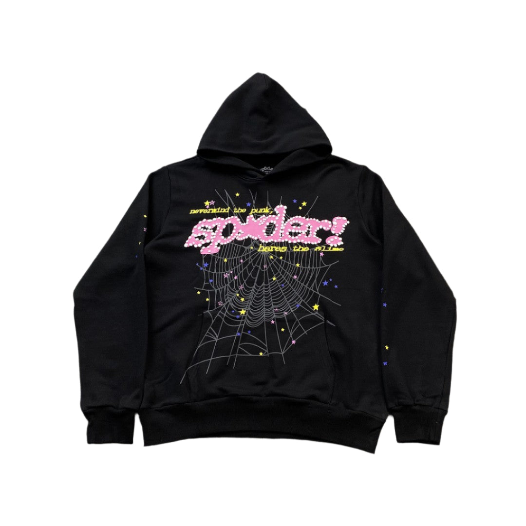 SP5DER P*NK V2 HOODIE BLACK