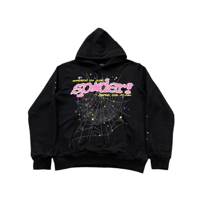 SP5DER P*NK V2 HOODIE BLACK