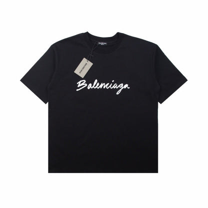 BALENCIAGA CALLIGRAPHY LOGO T-SHIRT BLACK