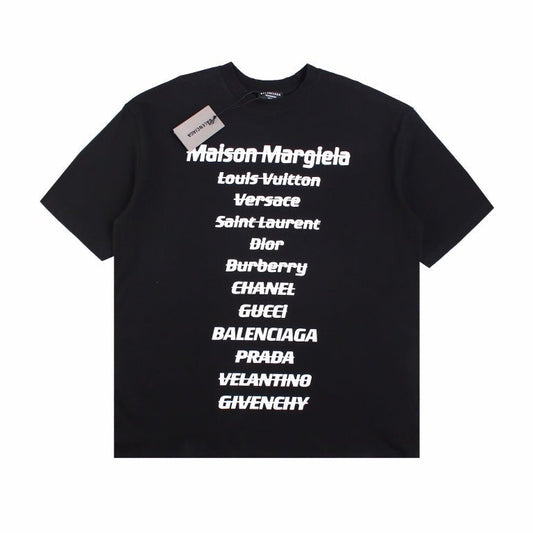 BALENCIAGA DESIGNER NAMES T-SHIRT BLACK