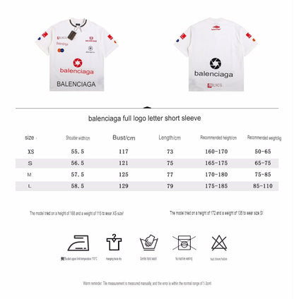 BALENCIAGA SPONSOR LOGO T-SHIRT WHITE