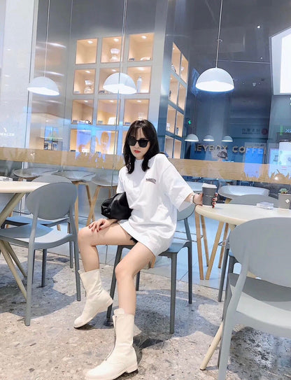 Balenciaga Wave Logo T-Shirt (White)