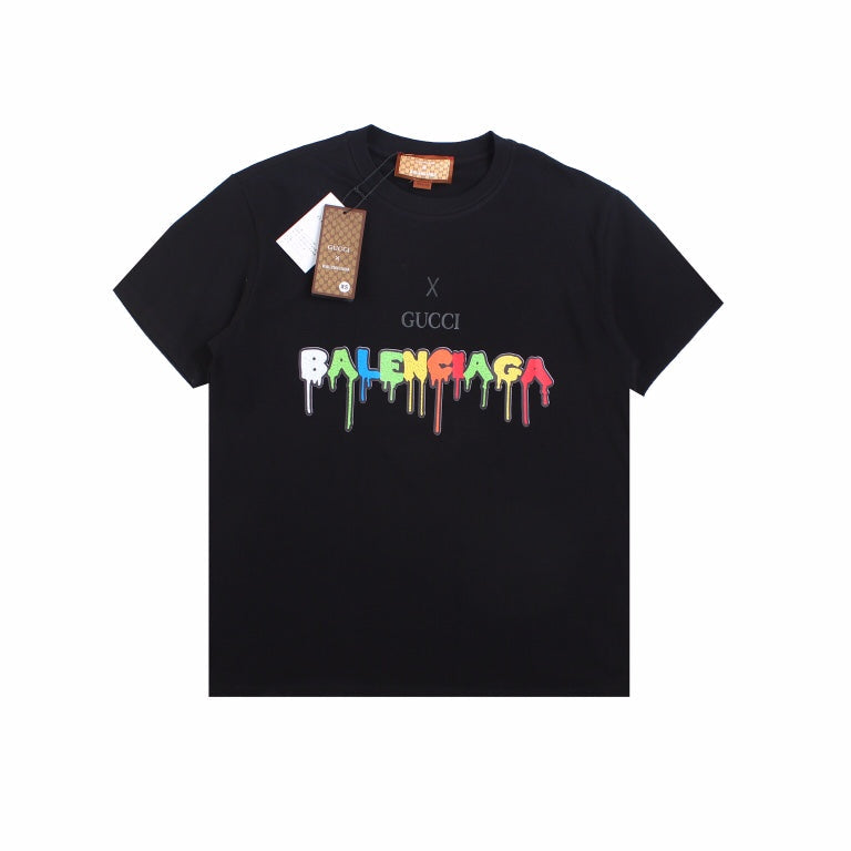 GUCCI x BALENCIAGA DRIP LOGO T-SHIRT BLACK