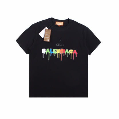 GUCCI x BALENCIAGA DRIP LOGO T-SHIRT BLACK