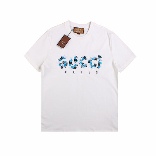 GUCCI x BALENCIAGA FLOWER LOGO T-SHIRT WHITE