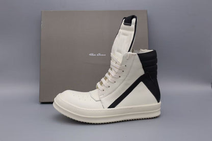 RICK OWENS GEOBASKET MILK BLACK