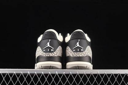 AIR JORDAN 3 DESERT CEMENT BLACK/RUSH ORANGE-FOSSIL STONE-SAIL