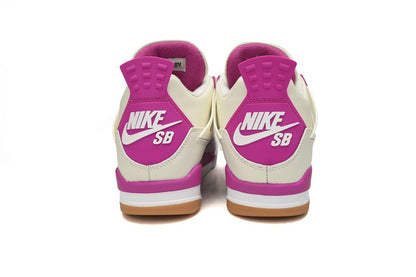 Air Jordan 4 White Purple Grey