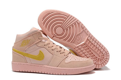 JORDAN 1 MID x CORAL GOLD