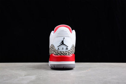 AIR JORDAN 3 RETRO HALL OF FAME WHITE/CEMENT GREY-BLACK-FIRE RED