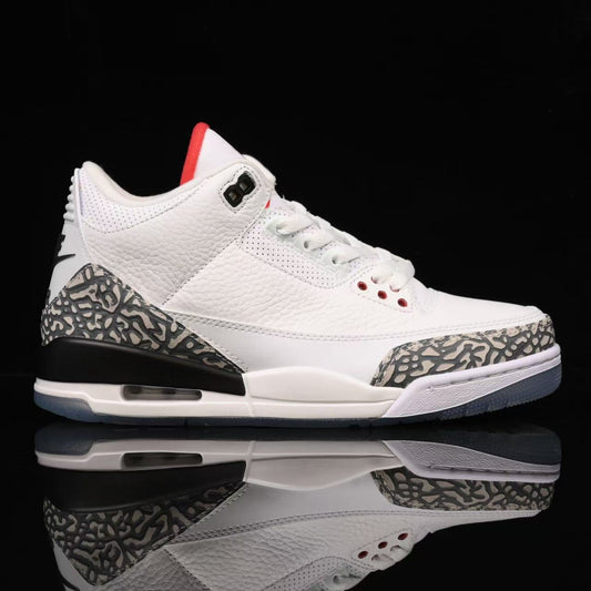 AIR JORDAN 3 RETRO FREE THROW LINE WHITE CEMENT WHITE/BLACK