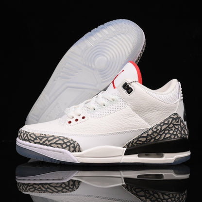 AIR JORDAN 3 RETRO FREE THROW LINE WHITE CEMENT WHITE/BLACK