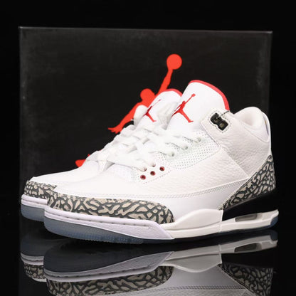 AIR JORDAN 3 RETRO FREE THROW LINE WHITE CEMENT WHITE/BLACK