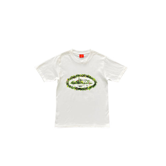 CORTEIZ GRASS ROUND TEE WHITE