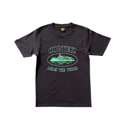 CORTEIZ OG ALCATRAZ TEE BLACK GREEN