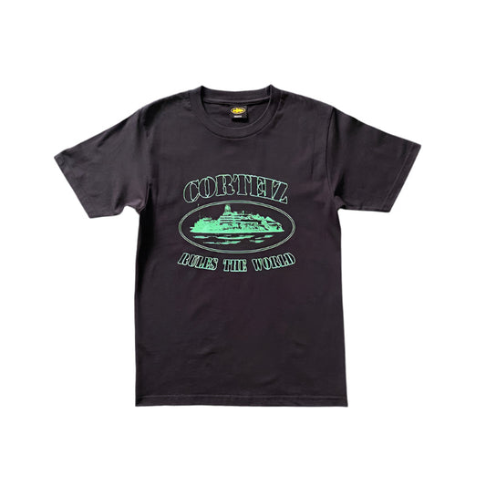 CORTEIZ OG ALCATRAZ TEE BLACK GREEN