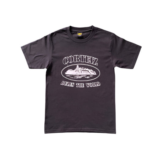 CORTEIZ OG ALCATRAZ TEE BLACK WHITE