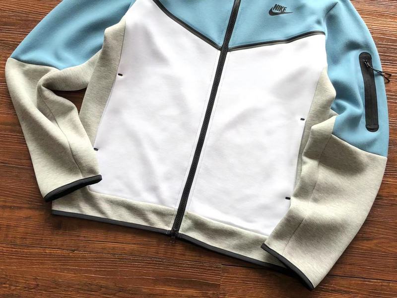 NIKE TECH FLEECE HOODIE x BABY BLUE/GREY/WHITE