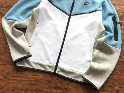 NIKE TECH FLEECE HOODIE x BABY BLUE/GREY/WHITE