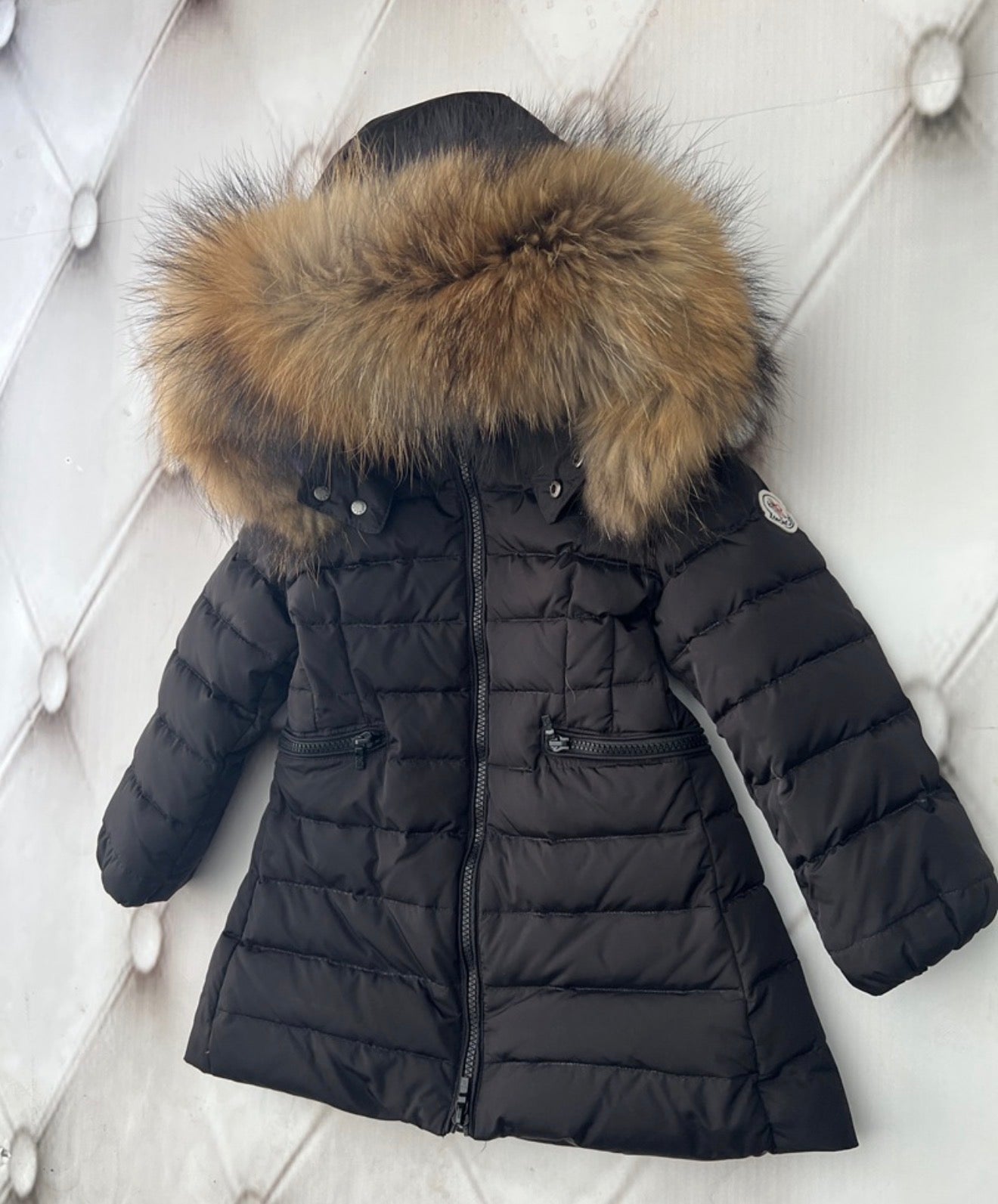 MONCLER KIDS COAT LONG FUR