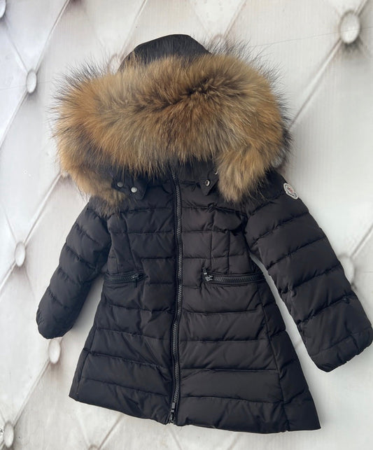 MONCLER KIDS COAT LONG FUR