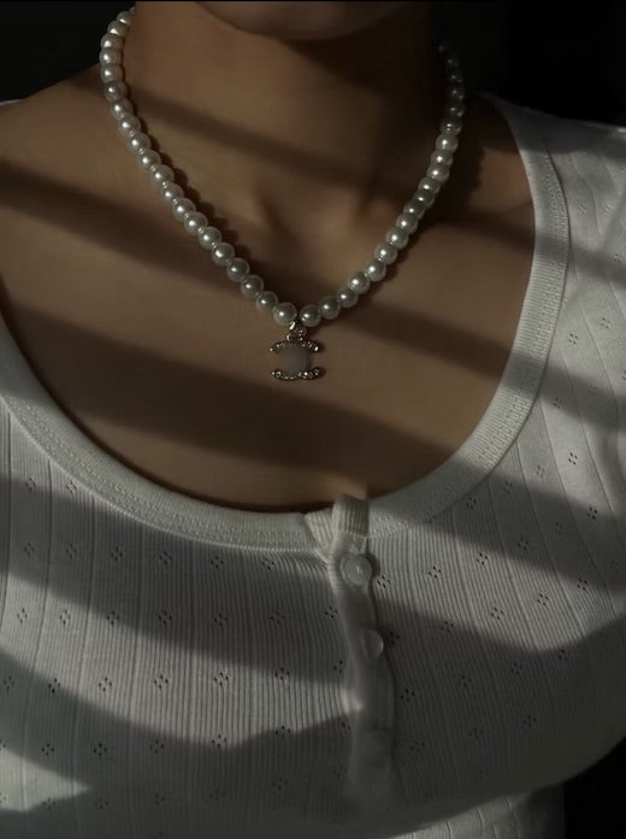 CC pearl necklace