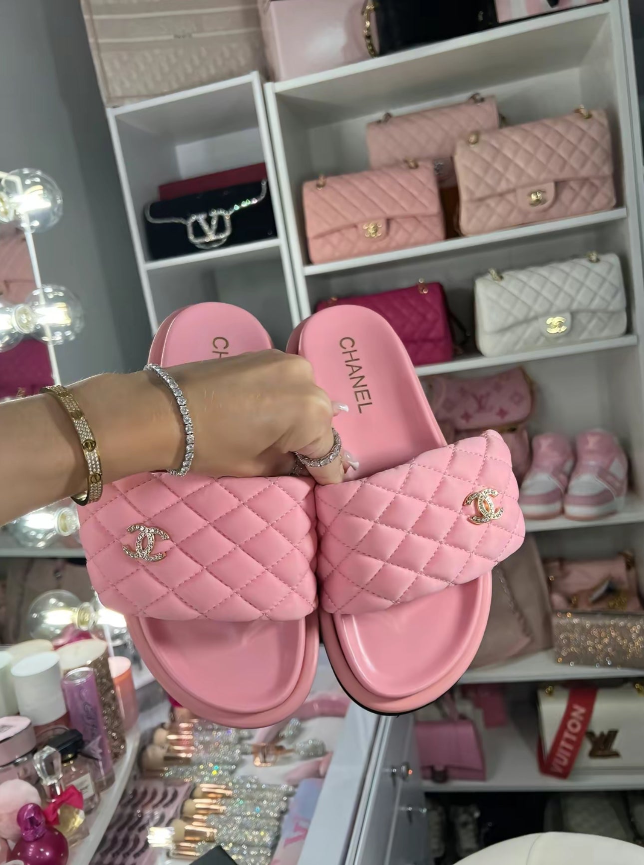 CC pink sandals