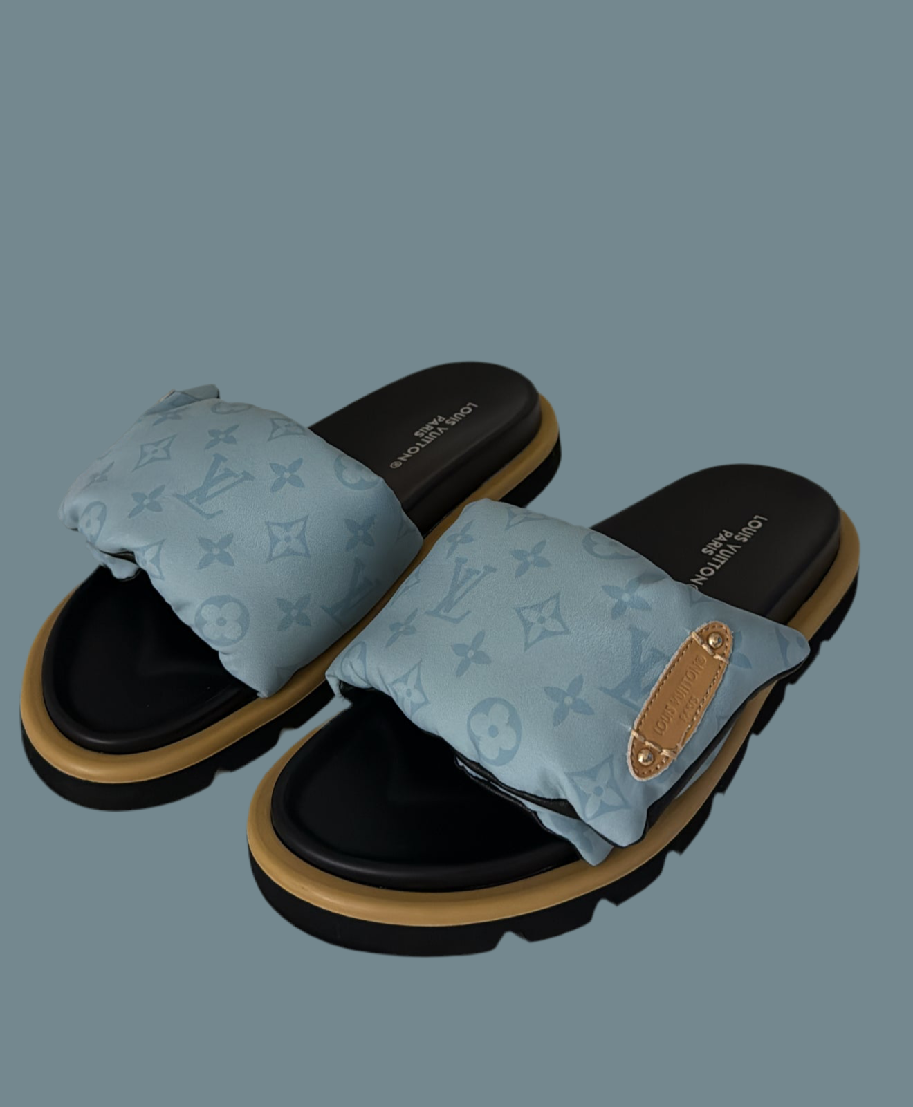 LV PILLOW MULE BABY BLUE