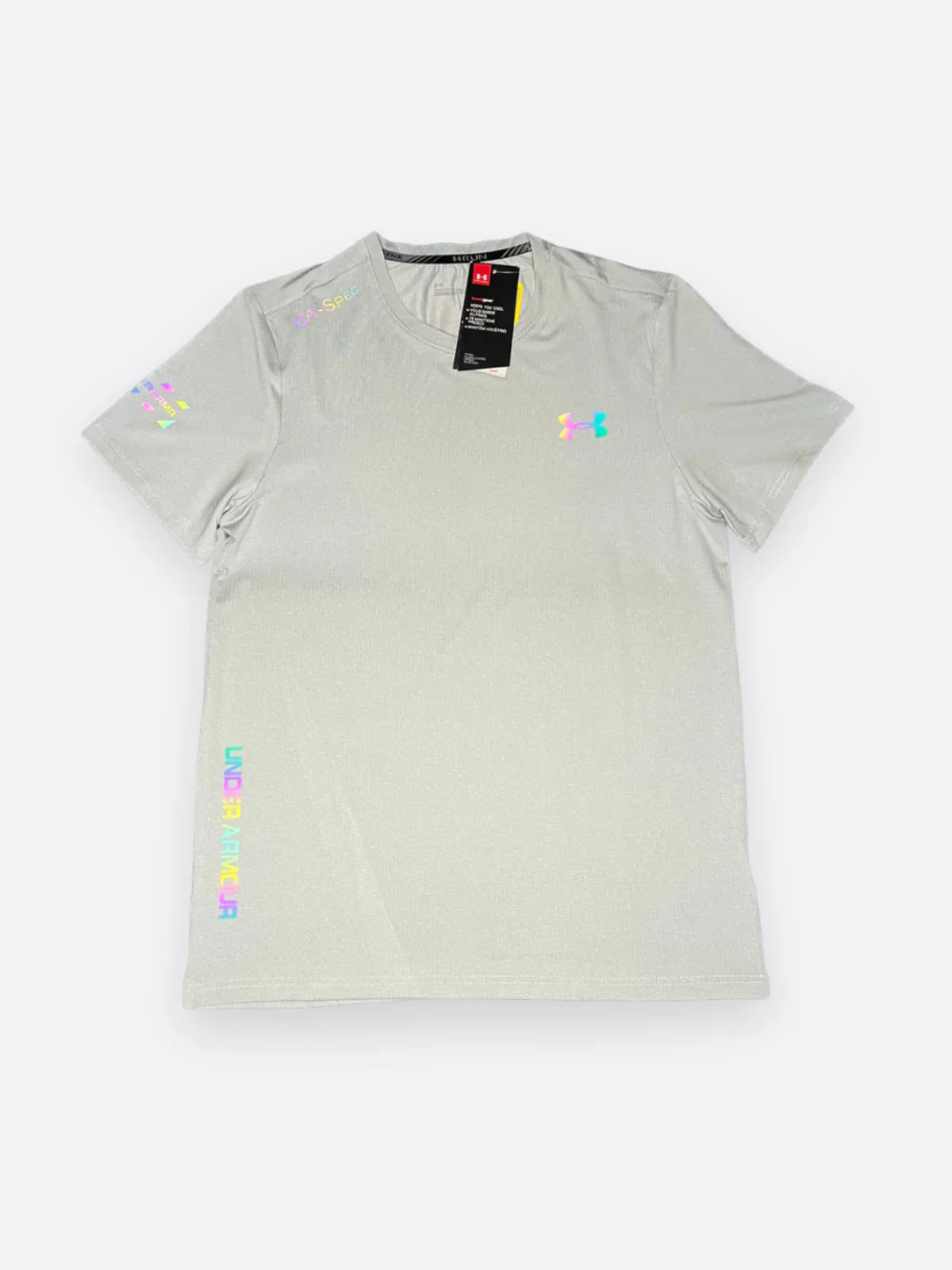 UNDER ARMOUR FLUORESCENT T-SHIRT GREY