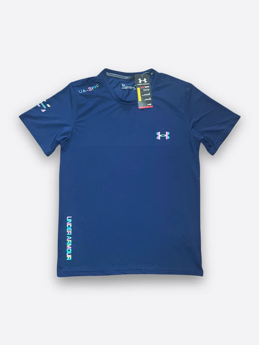 UNDER ARMOUR FLUORESCENT T-SHIRT NAVY