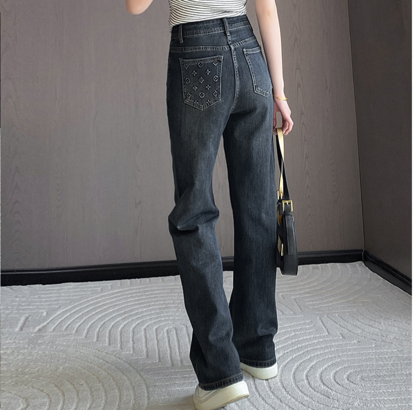 LV diamonds jeans black/denim