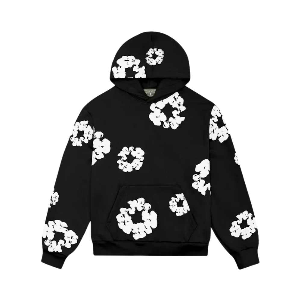 DENIM TEARS THE COTTON WREATH HOODIE BLACK