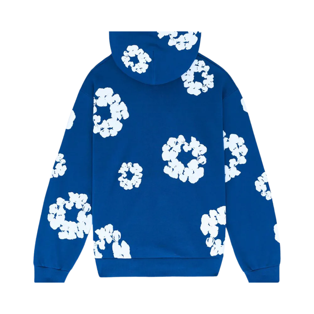DENIM TEARS THE COTTON WREATH HOODIE ROYAL BLUE