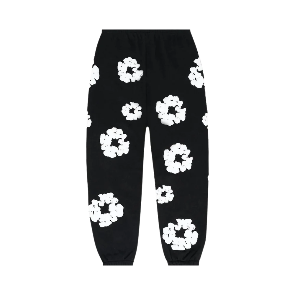 DENIM TEARS THE COTTON WREATH SWEATPANTS BLACK