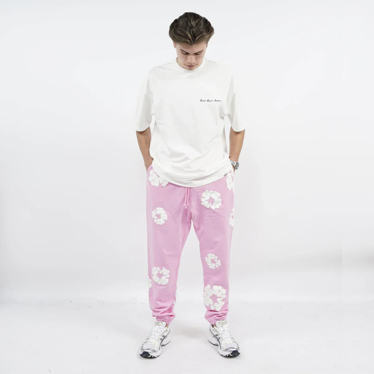 DENIM TEARS THE COTTON WREATH SWEATPANTS PINK